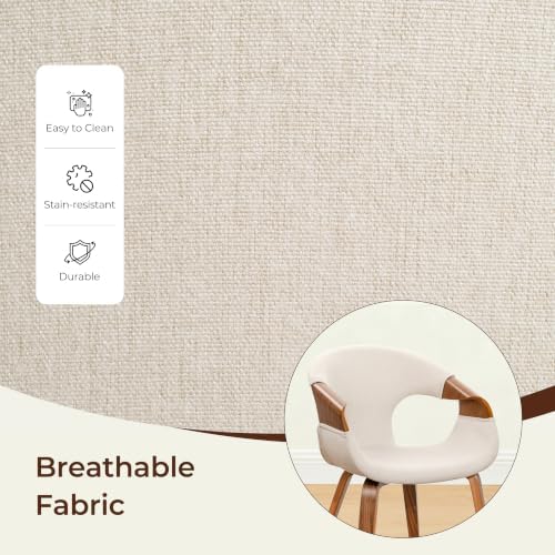 Zouron Fabric Dining Chair, Upholstered Chair with Armrest, Accent Chairs wit...