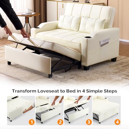VINGLI Convertible Loveseat Sleeper Sofa Bed, Pullout Couch for Living Room |...