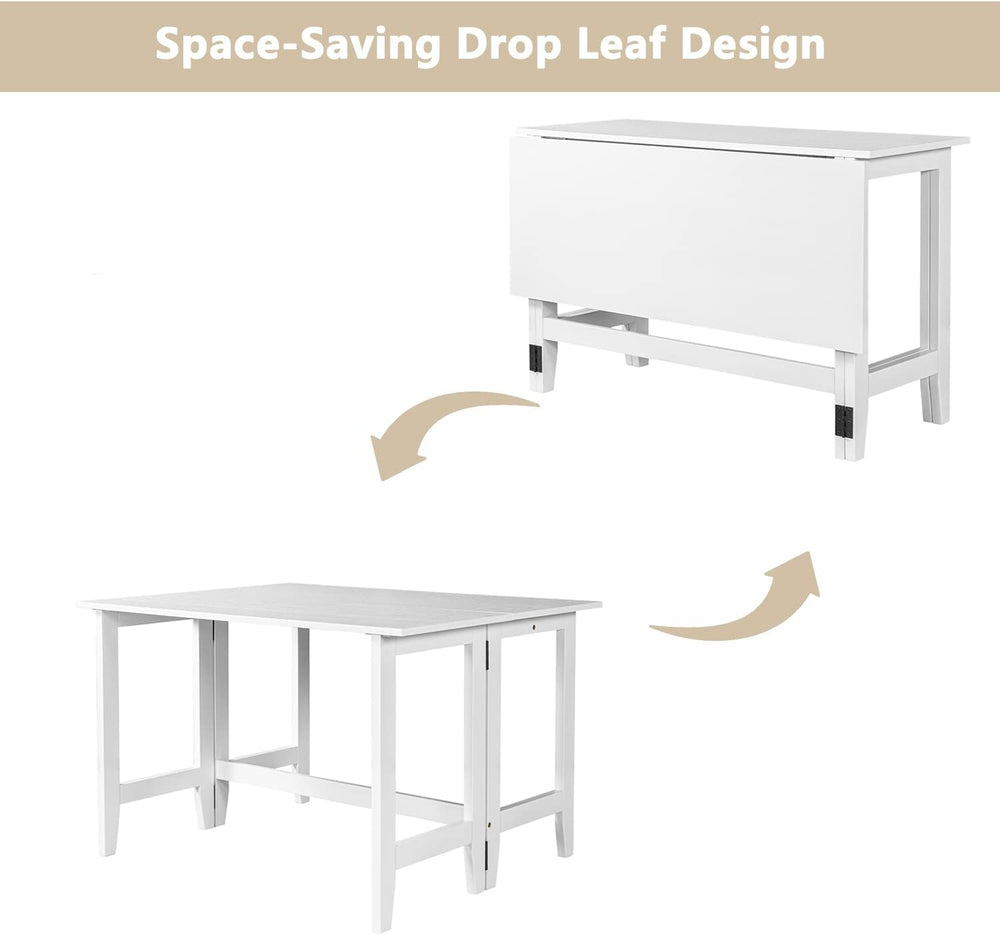 GDFStudio Marford 47" Extendable Dining Table, Modern Rectangular Kitche...