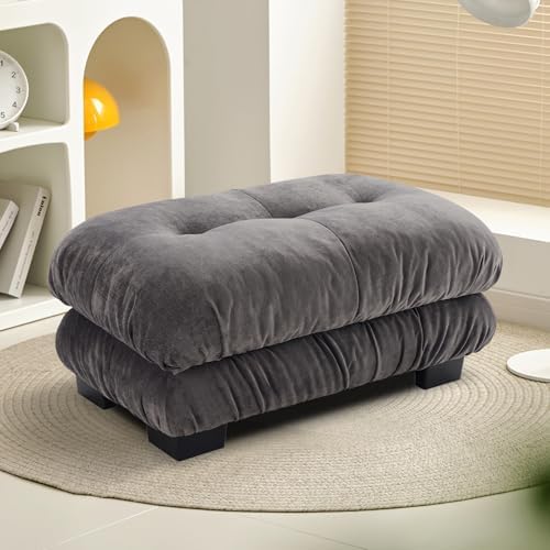 Upholstered Ottoman Footstool with Cushion for Sectional Sofa Couch 300lbs fo...