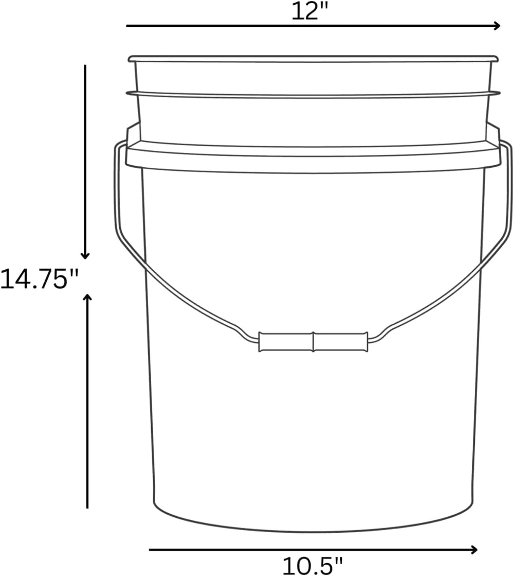 House Naturals 5 Gallon Magenta Pink Food Grade Bucket with Screw on Lid- Pac...