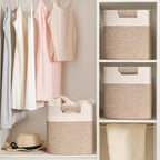 11 Inch Storage Cubes, 3 Pack Cube Storage Bins for Organizing, Cotton Rope Woven Baskets for Shelves, Bathroom, Kids Room, Closets, Baby Nursery