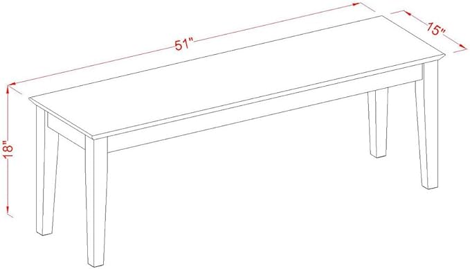East West Furniture CAIP6-MAH-C 6 Piece Modern Dining Table Set Contains a Rectangle Wooden Table and 4 Linen Fabric Upholstered Chairs with a Bench, 36x60 Inch, Mahogany
