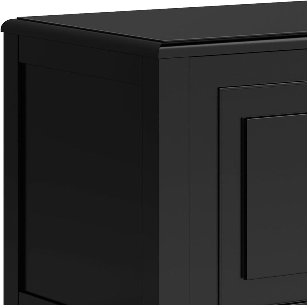 SIMPLIHOME Connaught 51" Wide Solid Wood Trunk Bench in Black | Traditio...