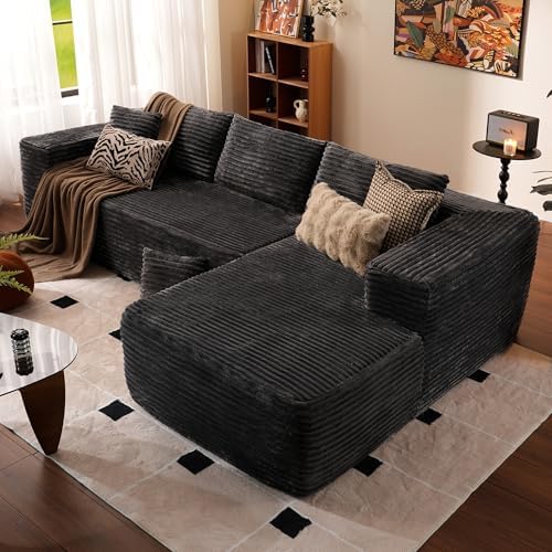 ovios 104" Cloud Couch with L-Shape Chaise,Modern Sectional Modular Sofa...