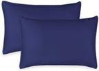 King Pillowcases by Pure Bamboo, Genuine 100% Organic Viscose Derived from Bamboo, Luxuriously Soft & Cooling, Double Stitching, Envelope Closure (2 King Pillowcases, Cobalt Blue)