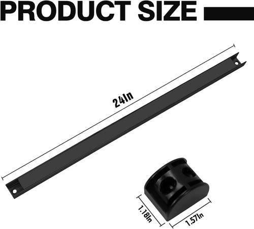 24" Magnetic Tool Holder, 5 Packs Magnetic Storage Strips Magnet Bar PVC Coated for Garage Tool Organizer Mounted Hanging Strip,Heavy Duty of Holder Easy to Install