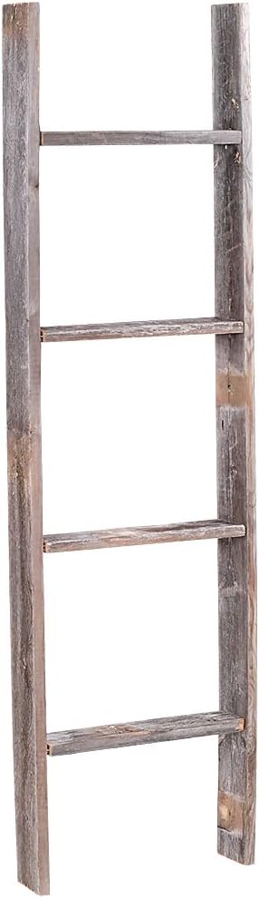 4' Reclaimed Barnwood Rustic Ladder