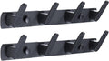 Gxfctys Coat Rack Wall Mount, Modern Wall Hooks for Hanging Coat Clothes Hats Bags with 4 Hooks, Space Aluminum Black Towel Rack for Kitchen Entryway Bathroom Bedroom (4 Hooks, 2pcs, Style 1)
