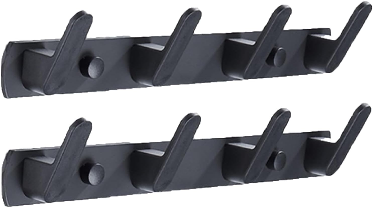 Gxfctys Coat Rack Wall Mount, Modern Wall Hooks for Hanging Coat Clothes Hats Bags with 4 Hooks, Space Aluminum Black Towel Rack for Kitchen Entryway Bathroom Bedroom (4 Hooks, 2pcs, Style 1)