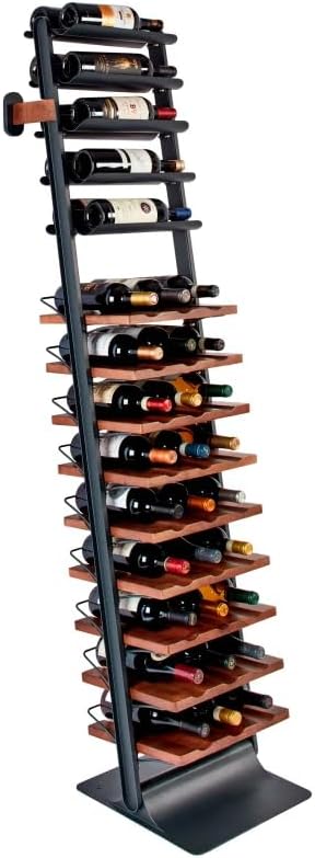 Wine Enthusiast Vino Galerie Leaning Ladder Wine Rack – 37-Bottle Wall Mounte...