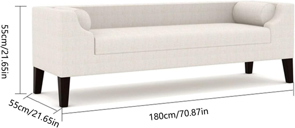 Modern End of Bed Bench for Bedroom,Upholstered Storage Ottoman with Arms Tuf...