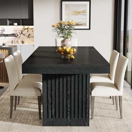 Tribesigns Dining Table for 4-6 People, 63 Inch Modern Rectangle Kitchen Tabl...