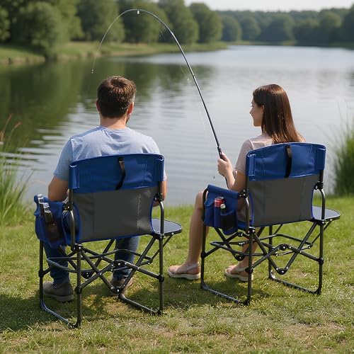 GarveeLife Oversized Directors Camping Chair Support 330 lbs, 1 PCS Blue