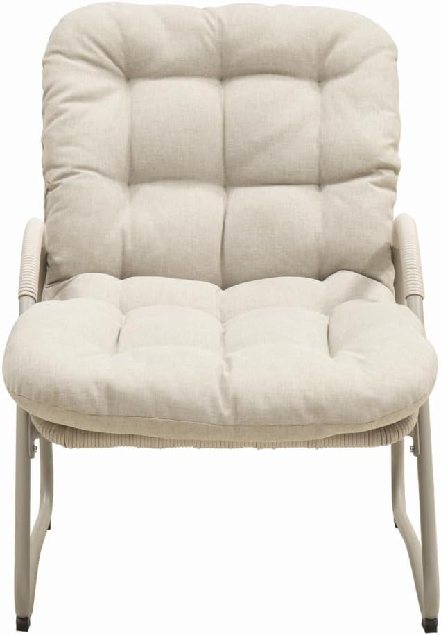 Outdoor Patio Lounge Chair (Set of 2) – Iron Frame & Plastic Wicker