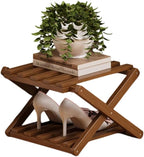 Bambooshoe Storage Rack, The 2-10-tier No-Assembly Bambooshoe, Natural or Tea Color, 2026 Upgraded Foldable 9 Bambo-o Corner Shoe Space Saving for Entryway Dorm