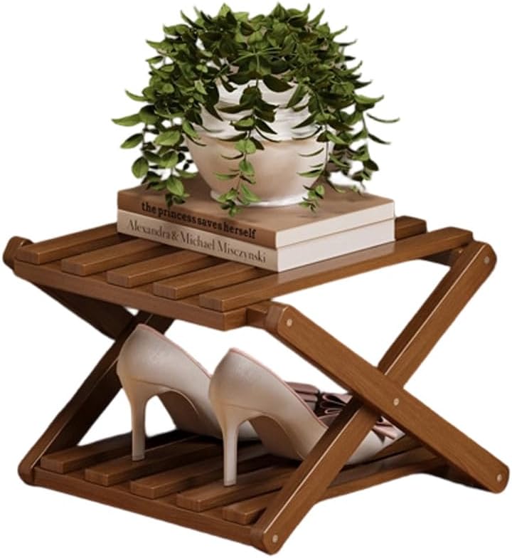 Bambooshoe Storage Rack, The 2-10-tier No-Assembly Bambooshoe, Natural or Tea Color, 2026 Upgraded Foldable 9 Bambo-o Corner Shoe Space Saving for Entryway Dorm