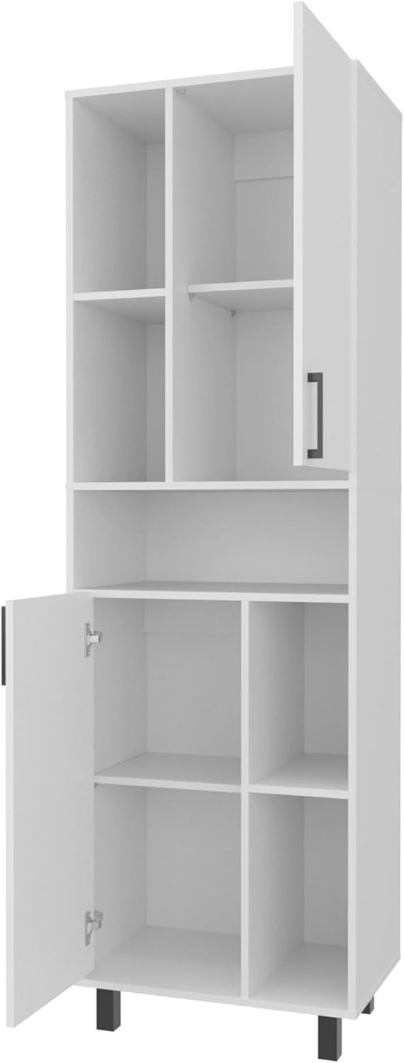 23.6" D*16.2" W*74.8" H Freestanding Kitchen Pantry with 4 She...