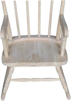 Rosebery Kids Traditional Solid Hardwood Rocking Chair, Natural Finish, 29.5" H x 20.47" W x 21.85" D, Durable Wooden Construction, Ready to Assemble, Perfect for Children's Room Seating