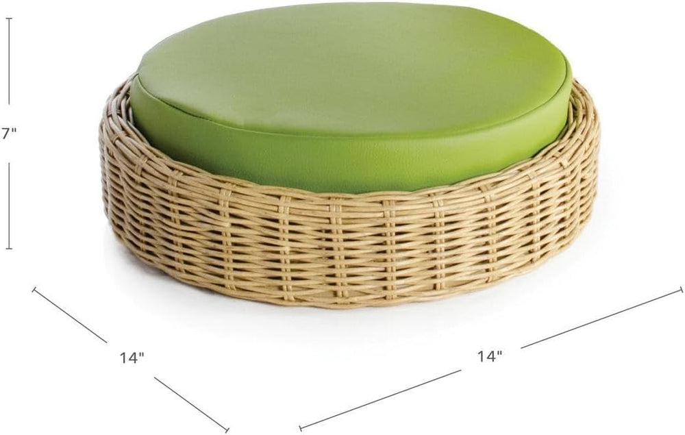 Kaplan Early Learning Washable Wicker Poufs - Set of 4