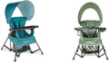 Baby Delight Go with Me Venture Portable Chair Bundle with Sun Canopy | for Indoor & Outdoor Use | 3 Growth Stages | Teal & Moss Bud Green