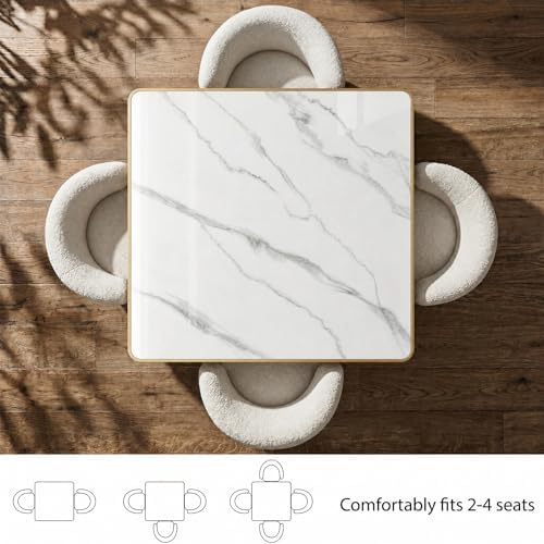 31.5" Square Dining Table, Square Restaurant Table with 1.2" Thick ...