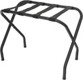 Folding Luggage Rack, Heavy Duty Metal Suitcase Stand with Nylon Straps, Collapsible Luggage Rack for Guest Room Space-Saving Luggage Organizer for Bedroom & Hotel