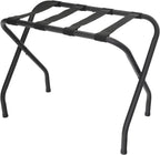 Folding Luggage Rack, Heavy Duty Metal Suitcase Stand with Nylon Straps, Collapsible Luggage Rack for Guest Room Space-Saving Luggage Organizer for Bedroom & Hotel