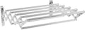 Wall Mounted Laundry Drying Rack, Retractable Clothes Drying Rack with Stable Base, Stretching Back, Forth, Left, Right, Folding Clothing Collapsible for Clothes Hanging