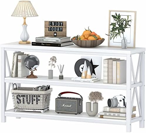 FATORRI Console Table for Entryway, Long Sofa Table with 3 Tier Shelves, Mode...