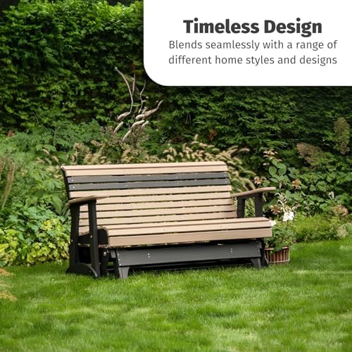 LuxCraft Plain Glider - 5' - Available in 14 Colors(Dove Grey on Slate)