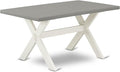 East West Furniture XT096 X-Style Modern Kitchen Table - a Rectangle Dining Table Top with Stylish Legs, 36x60 Inch, Multi-Color