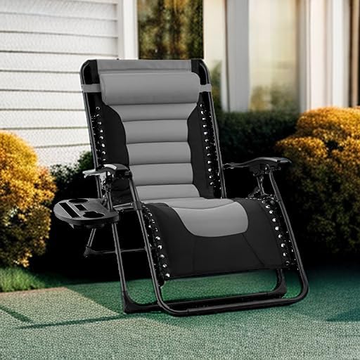 Best Choice Products Oversized Padded Zero Gravity Chair, Folding Outdoor Pat...