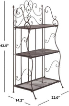 SAFAVIEH PAT5022B Outdoor Collection Torus Unearthed Rust 3-Tier Shelf