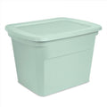 Sterilite 32 Pack Tote, Plastic Stackable Storage Bin Container with Lid, 18 Gallon, Mindful Mint
