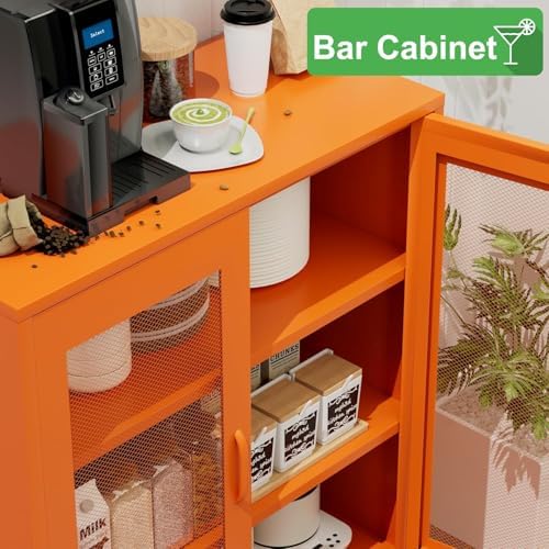 Chshin Metal Locker Storage Cabinet with 2 Mesh Doors and Adjustable Shelves,...