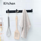 Gxfctys Coat Rack Wall Mount, Modern Wall Hooks for Hanging Coat Clothes Hats Bags with 4 Hooks, Space Aluminum Black Towel Rack for Kitchen Entryway Bathroom Bedroom (4 Hooks, 2pcs, Style 1)