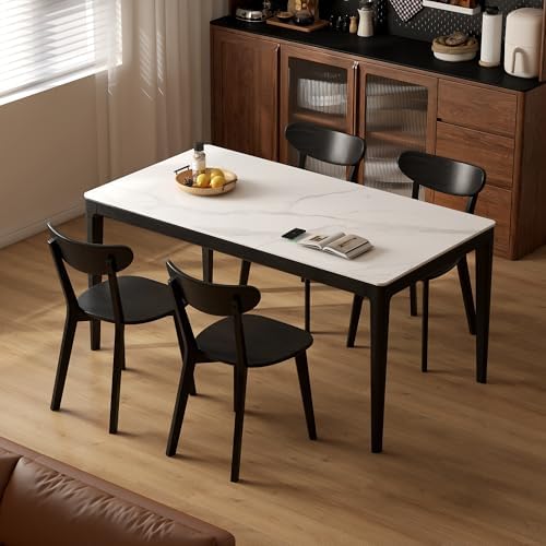 Oak Dining Chairs, Kitchen Chairs, 100% Solid Wood Modern Dinner Chair with C...