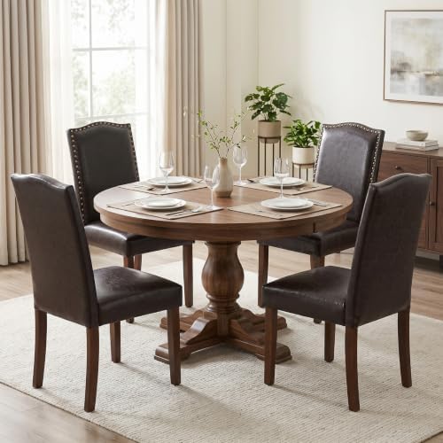 Dining Chairs Set of 4, PU Leather Kitchen Chair for Living Room