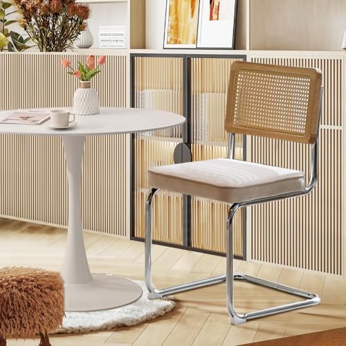 31.5" Small Round Kitchen Table Set for 2 with Velvet Upholstered Chairs