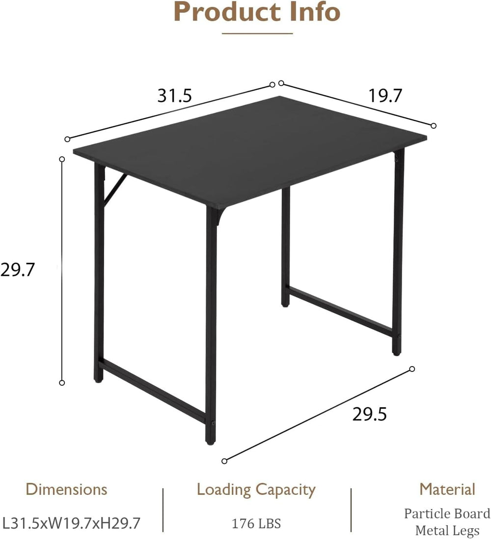 BestOffice | 32 Inch Computer Desk | Black | Sturdy Office Desk
