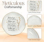 Graduation Gifts for Women Her - 4"x4" Ceramic Jewelry Dish Tray | Graduation Gift, Inspirational Gifts for Women, Ring Dish for Women, Gold Trim Design, Desk Vanity Decor, Polished Finish