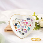 Singer Inspired Ring Dish, Ceramic Jewelry Tray for Music Fans, Birthday Gift for Girls Women, Gifts Idea for Christmas, Friendship Fun Presents, Trinket Rings Earrings Necklaces Key Decorative Dish