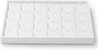 White PU Leather Jewelry Display Tray 24 Grids Pendant Earrings Necklace Organizer Display Showcase Jewelry Storage Tray