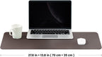 Cork Desk Mat - Dual-Sided Desk Pad for Office and Home - Desk Organization and Accessories - Ideal for Large Mouse Pad and Desk Mats on Top of Desks(Coffee,27.6"x 13.8")