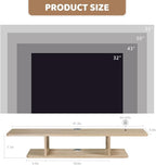 GHC Floating TV Stand, Wall Mounted Entertainment Center and Cabinet Shelf, TV Console with Storage, Media Console for DVD Player, Space-Saving Under TV Shelf for Bedroom, Living Room (Natural Oak)