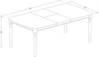 East West Furniture DODA5-BMK-W 5 Piece Dining Set Includes a Rectangle Dining Room Table with Butterfly Leaf and 4 Wood Seat Chairs, 42x78 Inch, Buttermilk & Cherry