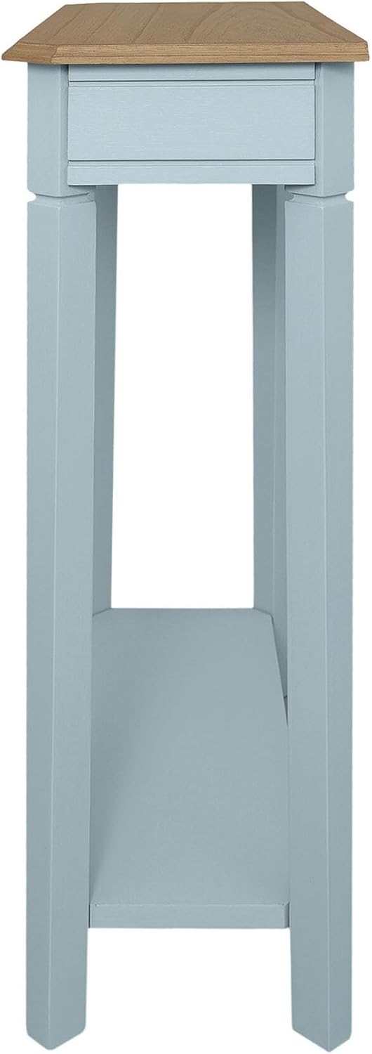 East at Main Marnie Blue Narrow Console Table for Entryway with Drawer | 23.7...