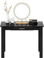 FURINNO Jaya Writing Desk For Residential Use With DrawerBlack, Blackwood, Large
