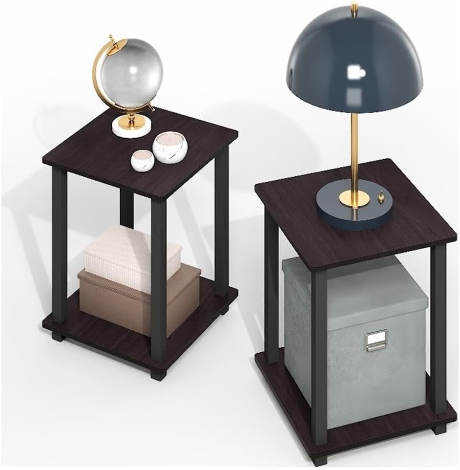 Furinno Simplistic Side Table Set of 2, End Table, Night Stand, Nightstand, B...